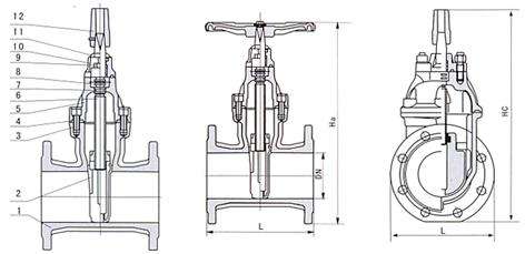 暗杆弹性座封闸阀结构图 暗杆弹性座封闸阀结构图