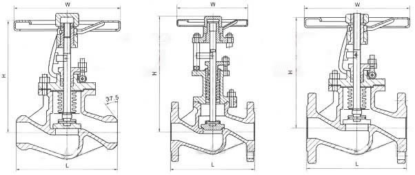波纹管截止阀结构图