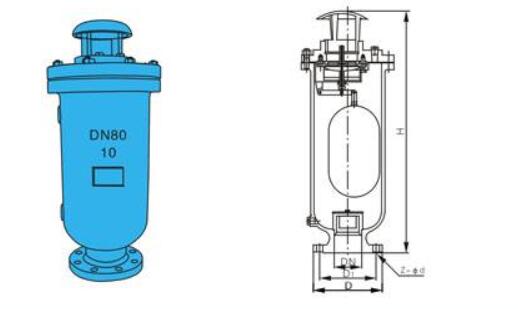 CARX复合式排气阀(空气阀)外形尺寸图