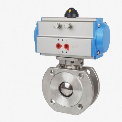 气动对夹式球阀|不锈钢气动球阀|薄型球阀