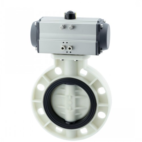 气动PP蝶阀|气动塑料蝶阀|气动对夹蝶阀